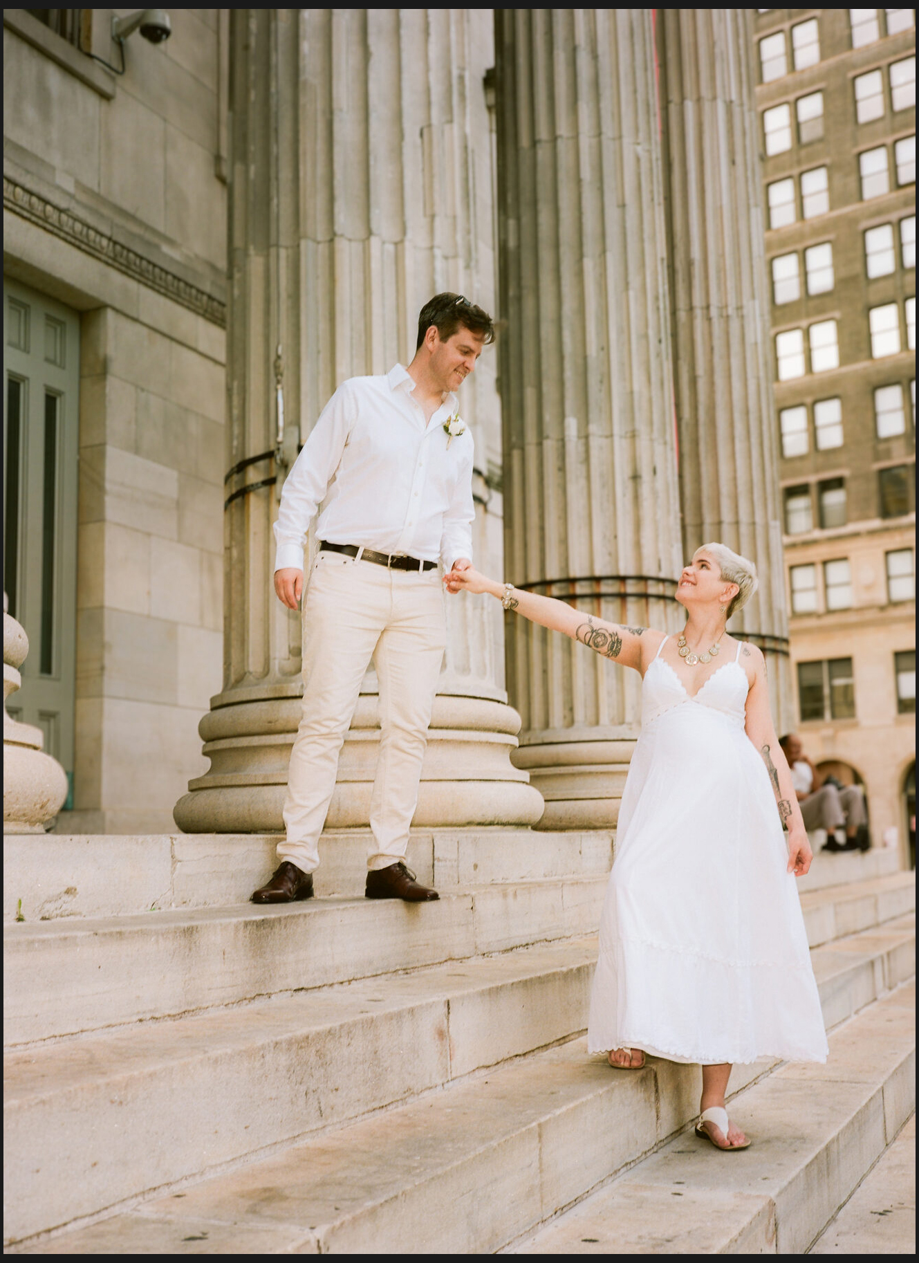 NYC City Hall elopement, captured on film by Lana Dubkova, photo 31