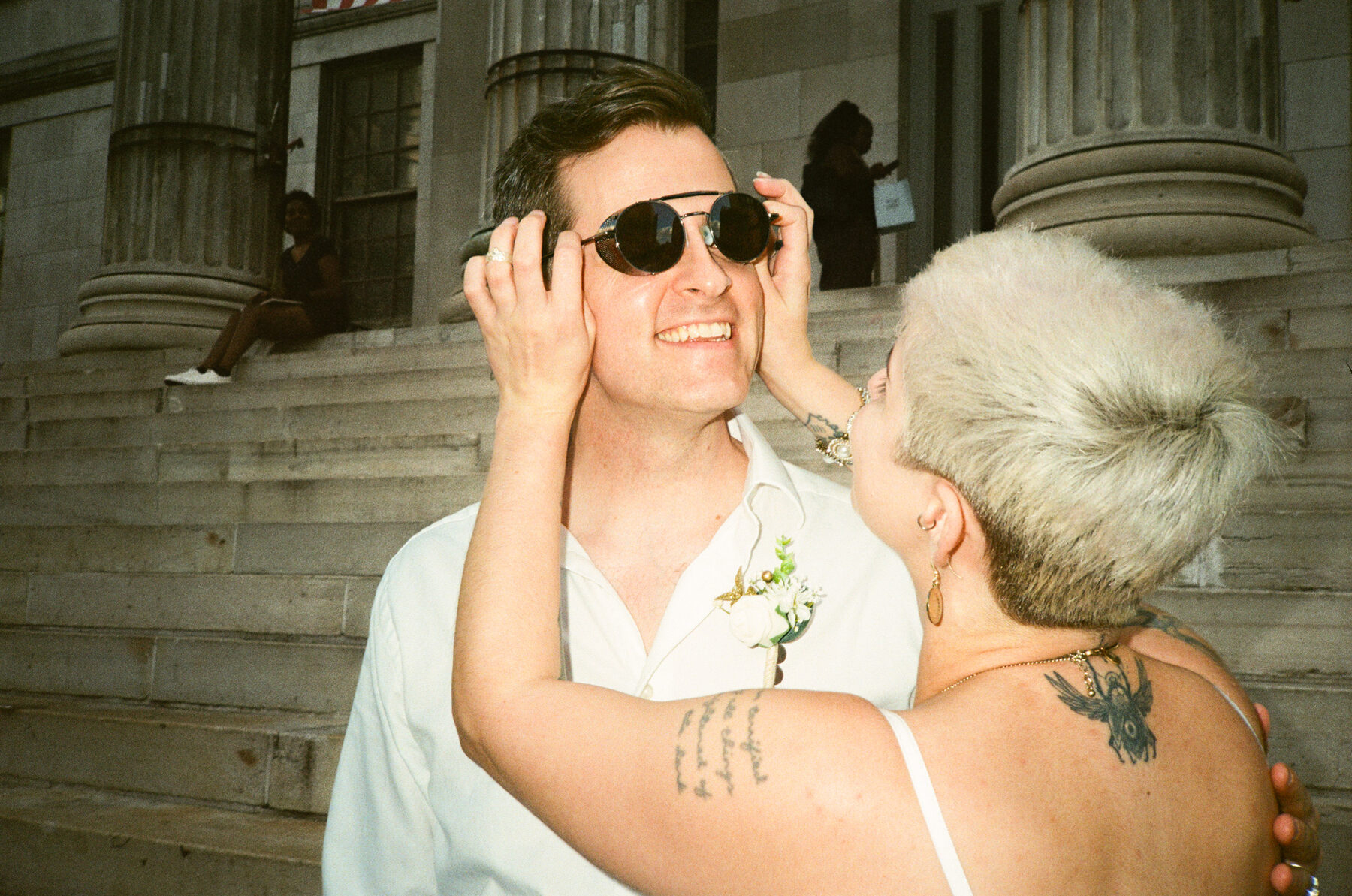 NYC City Hall elopement, captured on film by Lana Dubkova, favorite photo