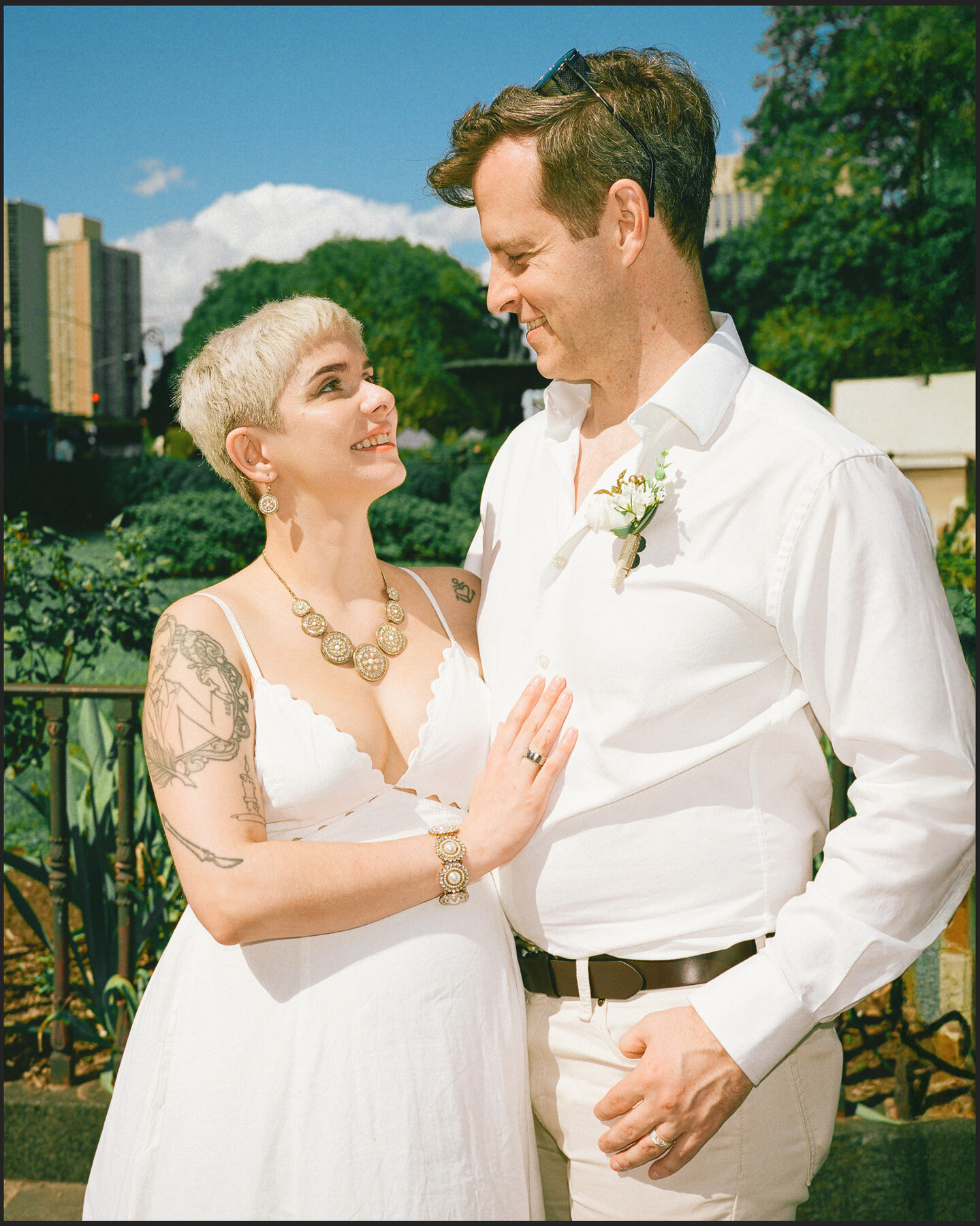 NYC City Hall elopement, captured on film by Lana Dubkova, photo 42
